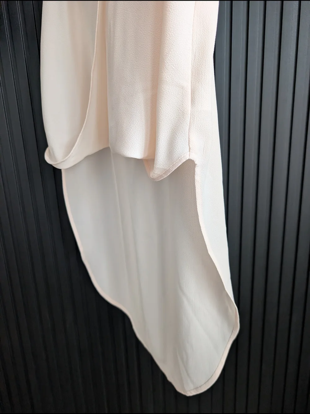 ASTR Blush Sleeveless High-Low Draped Wrap Blouse Size S